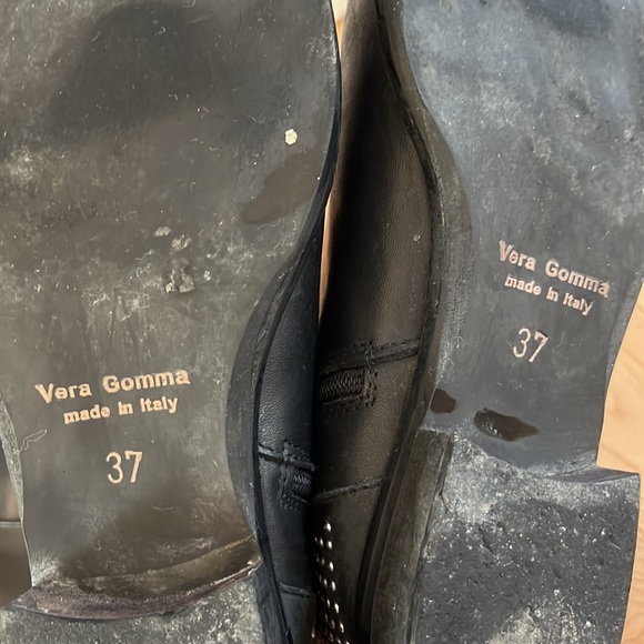 Black Leather winter boots, made in Italy, women EU size 37 US size 6, 6.5 - Picture 3 of 7